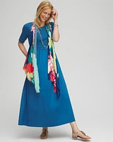 Knit Woven Mix Maxi Dress
