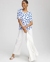 Polka-Dot Slub Short Sleeve Tee