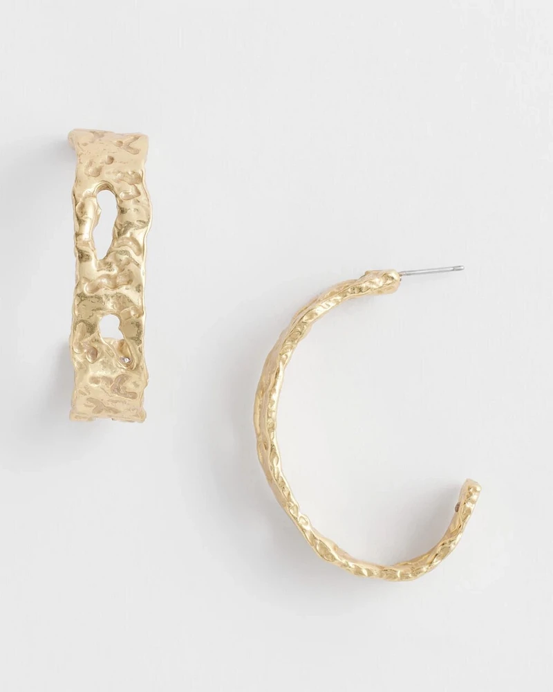 No Droop® Molten Hoop Earrings