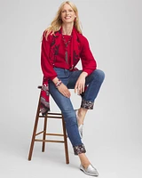 Relaxed Sequin Pullover Sweater