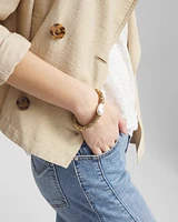 Modern Pearl Goldtone Bracelet