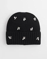 Embellished Cashmere Blend Hat
