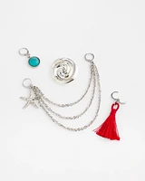 Silvertone Sea Shoe Charm Set