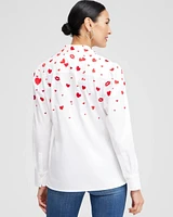 Embroidered Hearts Shirt
