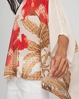 Floral Chiffon Pull-Over Poncho
