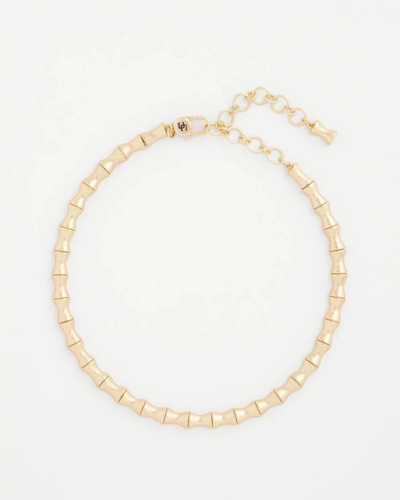 Golden Bamboo Collar Necklace