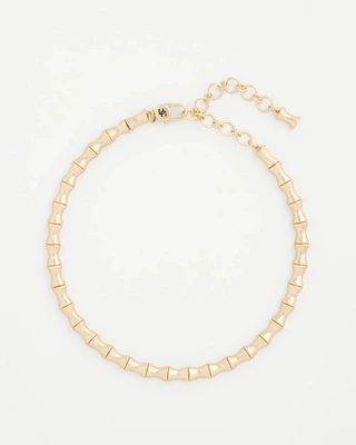 Golden Bamboo Collar Necklace