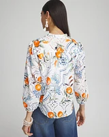 Tropical Eyelet Sleeve Shirt
