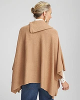 Split Neck Sweater Poncho