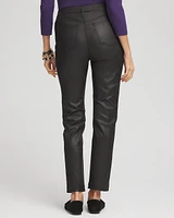 Petite Coated Denim Girlfriend Ankle Jeans