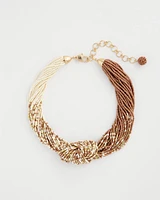 Layered Beaded Knot Necklace