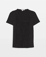 Jersey Knit Ruched Front Tee