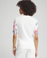 Floral Scoop Neck Tee