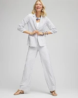 Striped Linen Stretch Blazer