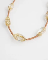 Lucite Gold Foil Necklace