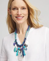 Mother-of-Pearl Howlite Bib Necklace
