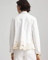 Floral Cutout Denim Jacket