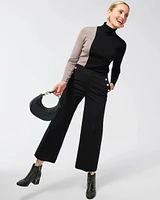 ECOVERO Neutral Colorblock Turtleneck Sweater