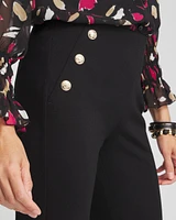 Juliet Ponte Button Detail Flare Pants