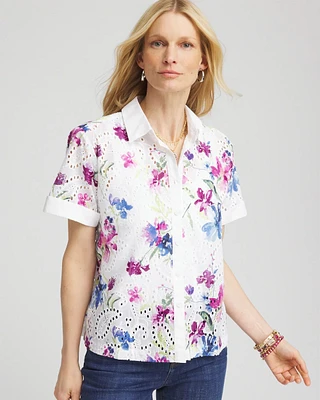Cotton Eyelet Shirt