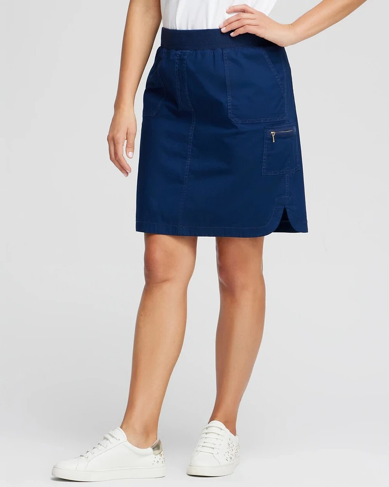 Poplin Ribbed Skort