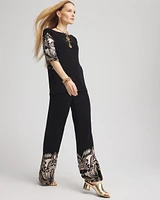 Travelers™ Wide-Leg Border Print Pants