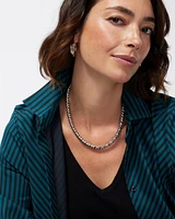 Silver Tone Collar Necklace