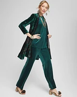 Petite Travelers Collection Velvet No Tummy Pants