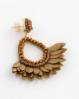 No Droop™ Gold Tone Fan Drop Earrings