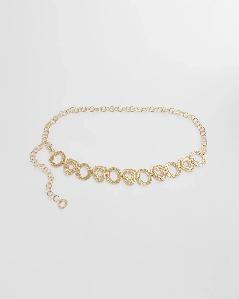Molten Goldtone Chain Belt