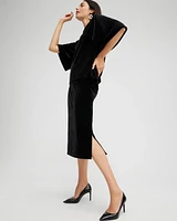 Travelers Collection Velvet Midi Skirt