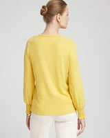 Smocked Long Sleeve Tee