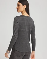 Studded V-Neck Sweater