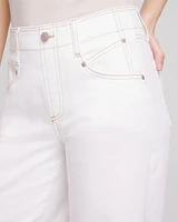 No Stain Pull-On Wide Leg Cropped Jeans