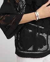 Cutwork Crochet-Lace Short Kimono