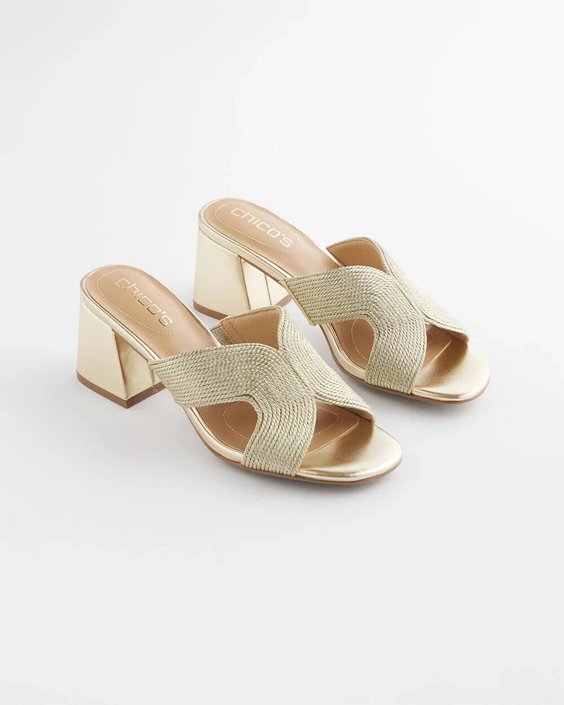 Gold Verona Block Heels
