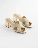 Gold Verona Block Heels