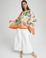 Floral Ombre Poncho
