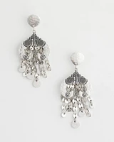 No Droop® Silver Tone Chandelier Earrings