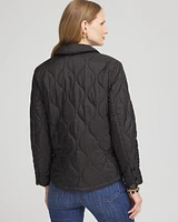 Faux Nylon Quilted Jacket
