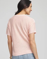 Sequin Short-Sleeved Cardigan