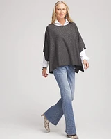 Faux Pearl Cashmere Blend Poncho