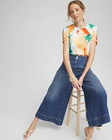 Abstract Cold Shoulder Tee