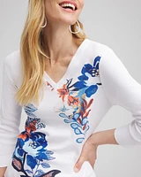 Floral Everyday 3/4 Sleeve Tee