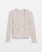 Tweed Moto Cardigan