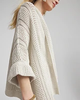 Novelty Knit Cuffed Sequin Ruana