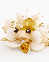 Mixed Media Flower Brooch