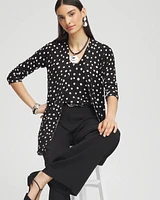 Dots Open-Front Cardigan