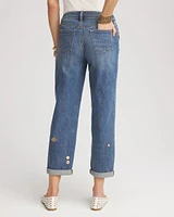 Embellished Cropped Jeans