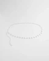 Silvertone Pebble Chain Belt